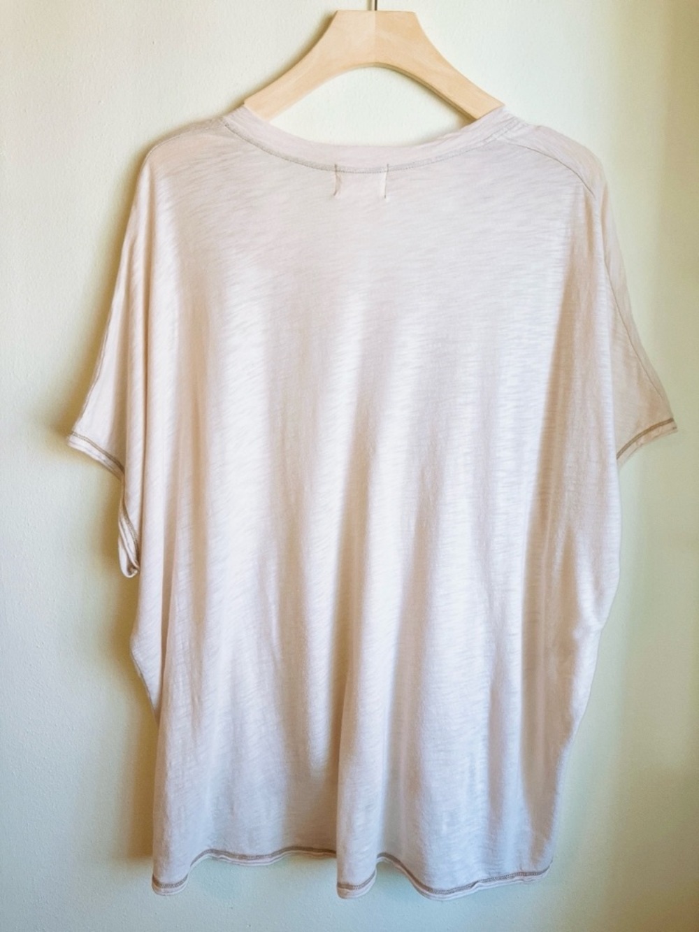 Anthropologie T.LA Blush Short-Sleeve Scoop Neck Dolman TShirt Oversized Medium - Picture 4 of 10